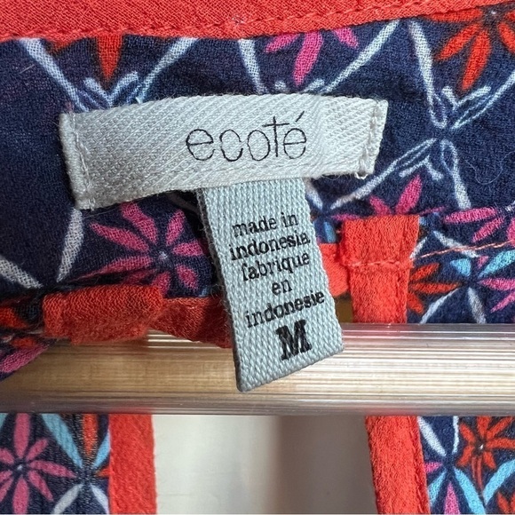 Ecote from Urban Outfitters Navy Blue Boho Cutout Pocket Mini Dress, Medium - Picture 7 of 11